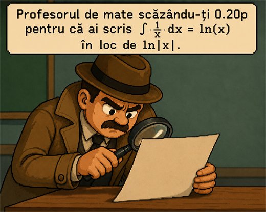 Meme: profesorul scăzând 0,20p pentru ln(x) fără modul