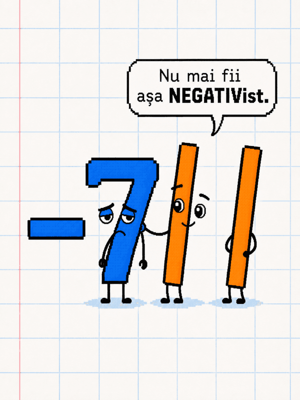 Meme: Numărul -7 cerându-i lui i să nu mai fie așa negativist la modul